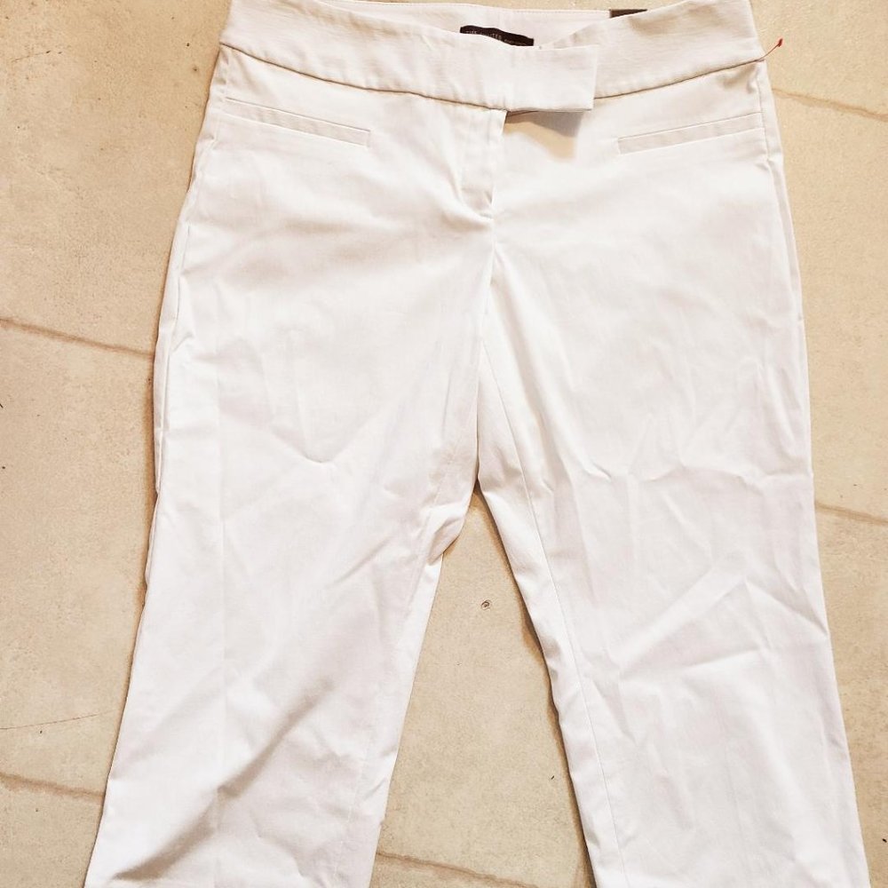 The Limited Women's Size 12 White Signature Exact Stretch Crop Ankle Pant! NWT!